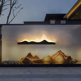 Mountain Silhouette LED Outdoor Wall Sconce Waterproof Modern Garden Path Decorative Lamp