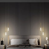 Mozzi Crystal Cylinder Pendant Light Luxury Gold Hanging Lamp for Modern Interiors