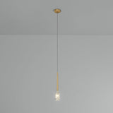 Mozzi Crystal Cylinder Pendant Light Luxury Gold Hanging Lamp for Modern Interiors