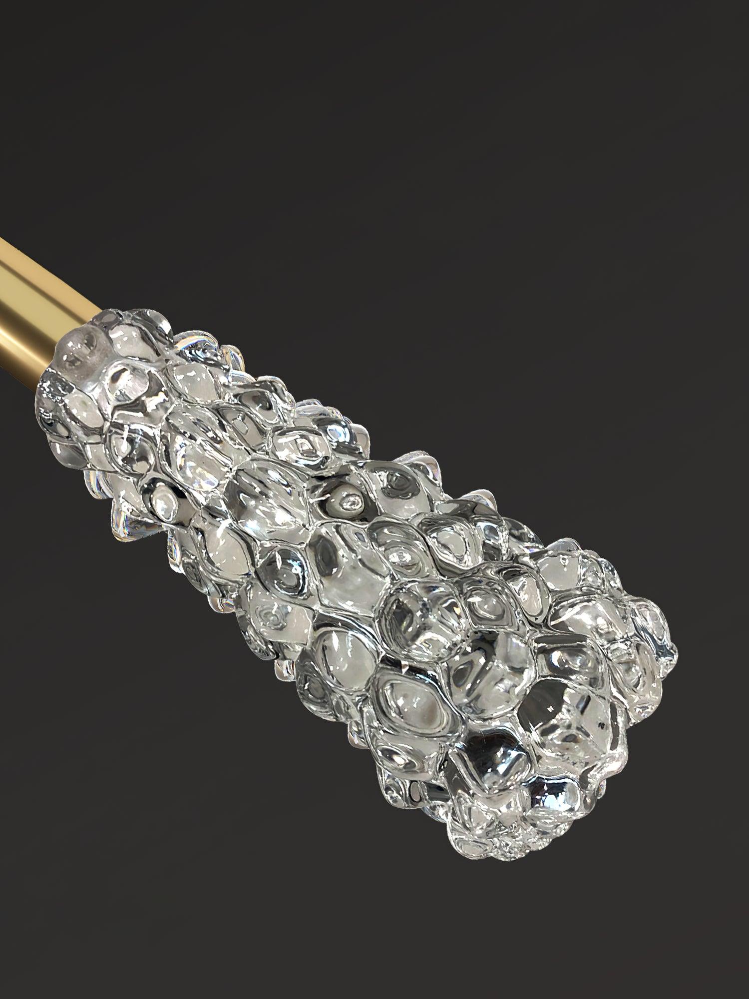 Mozzi Crystal Cylinder Pendant Light Luxury Gold Hanging Lamp for Modern Interiors