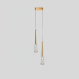 Mozzi Crystal Cylinder Pendant Light Luxury Gold Hanging Lamp for Modern Interiors