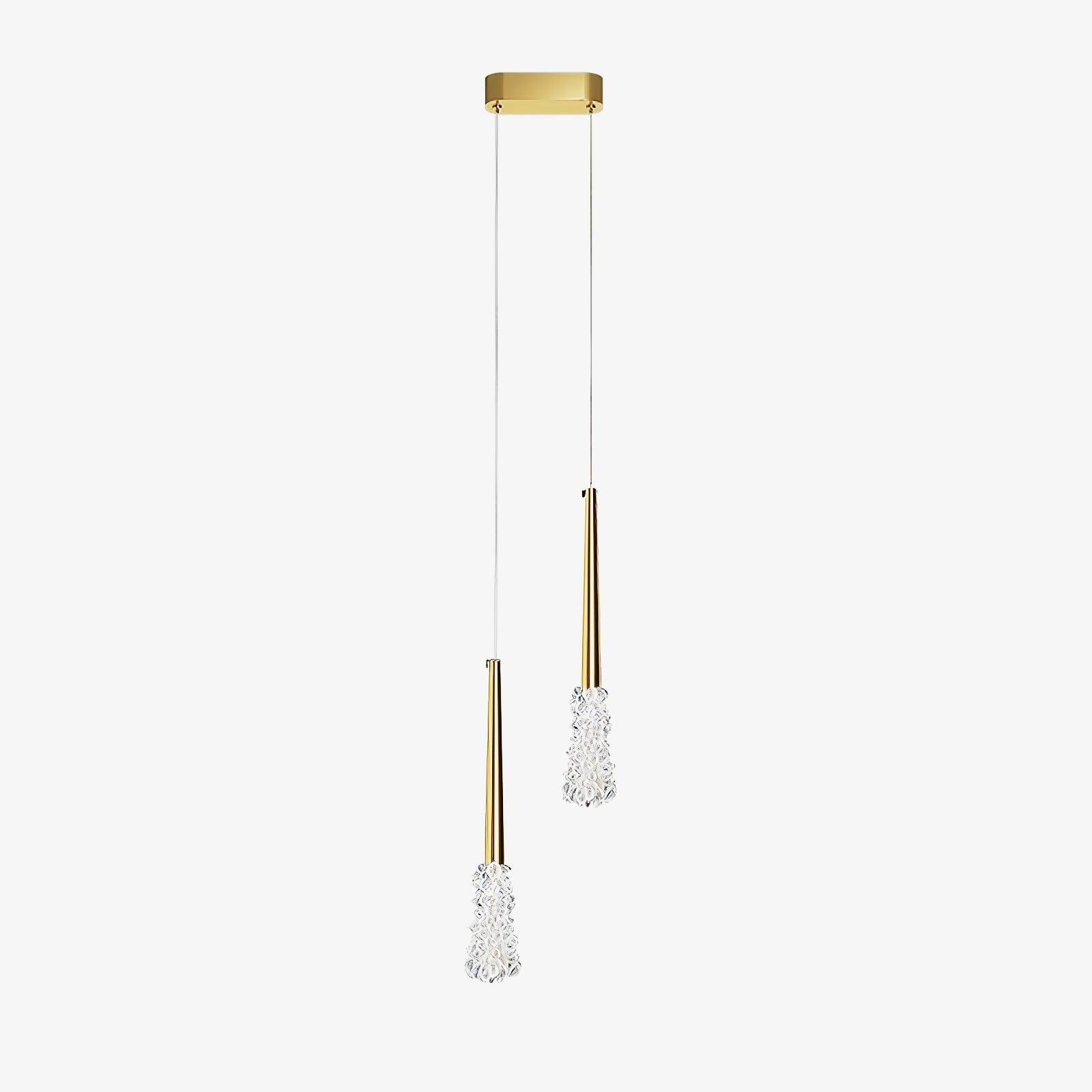 Mozzi Crystal Cylinder Pendant Light Luxury Gold Hanging Lamp for Modern Interiors
