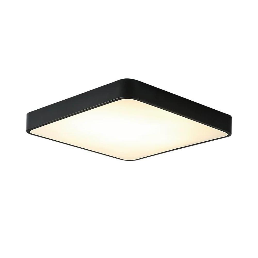 Minimalist Square LED Flush Mount Ceiling Light Modern PVC Metal Fixture for Bedrooms