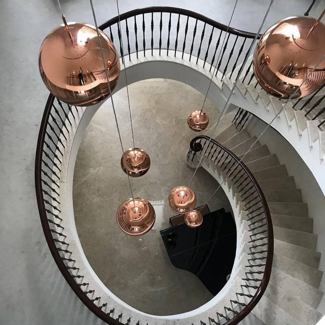 Multi Head Lava Melting Glass Pendant Light Round Ceiling Chandelier for Modern Interiors