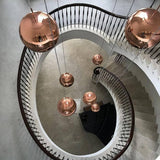 Multi Head Lava Melting Glass Pendant Light Round Ceiling Chandelier for Modern Interiors