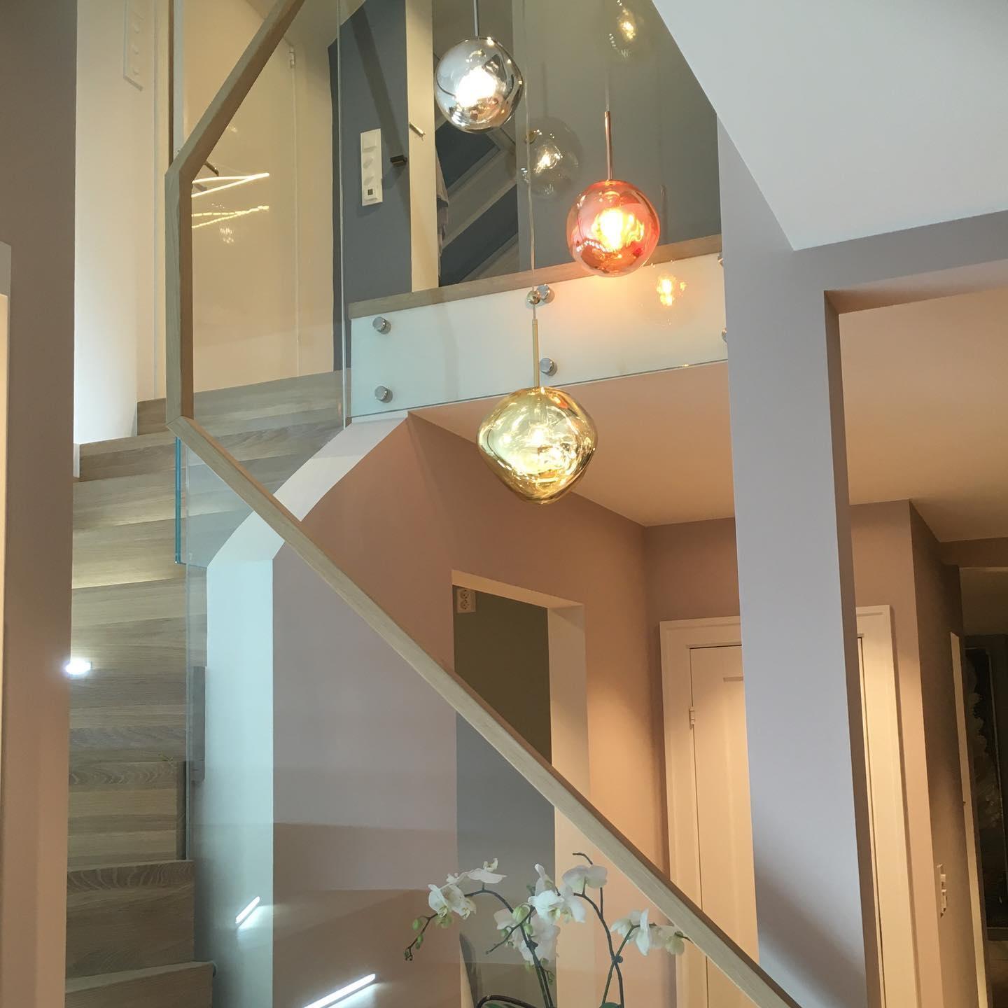 Multi Head Lava Melting Glass Pendant Light Round Ceiling Chandelier for Modern Interiors