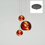 Multi Head Lava Melting Glass Pendant Light Round Ceiling Chandelier for Modern Interiors