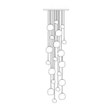 Multi Head Lava Melting Glass Pendant Light Round Ceiling Chandelier for Modern Interiors