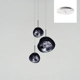 Multi Head Lava Melting Glass Pendant Light Round Ceiling Chandelier for Modern Interiors