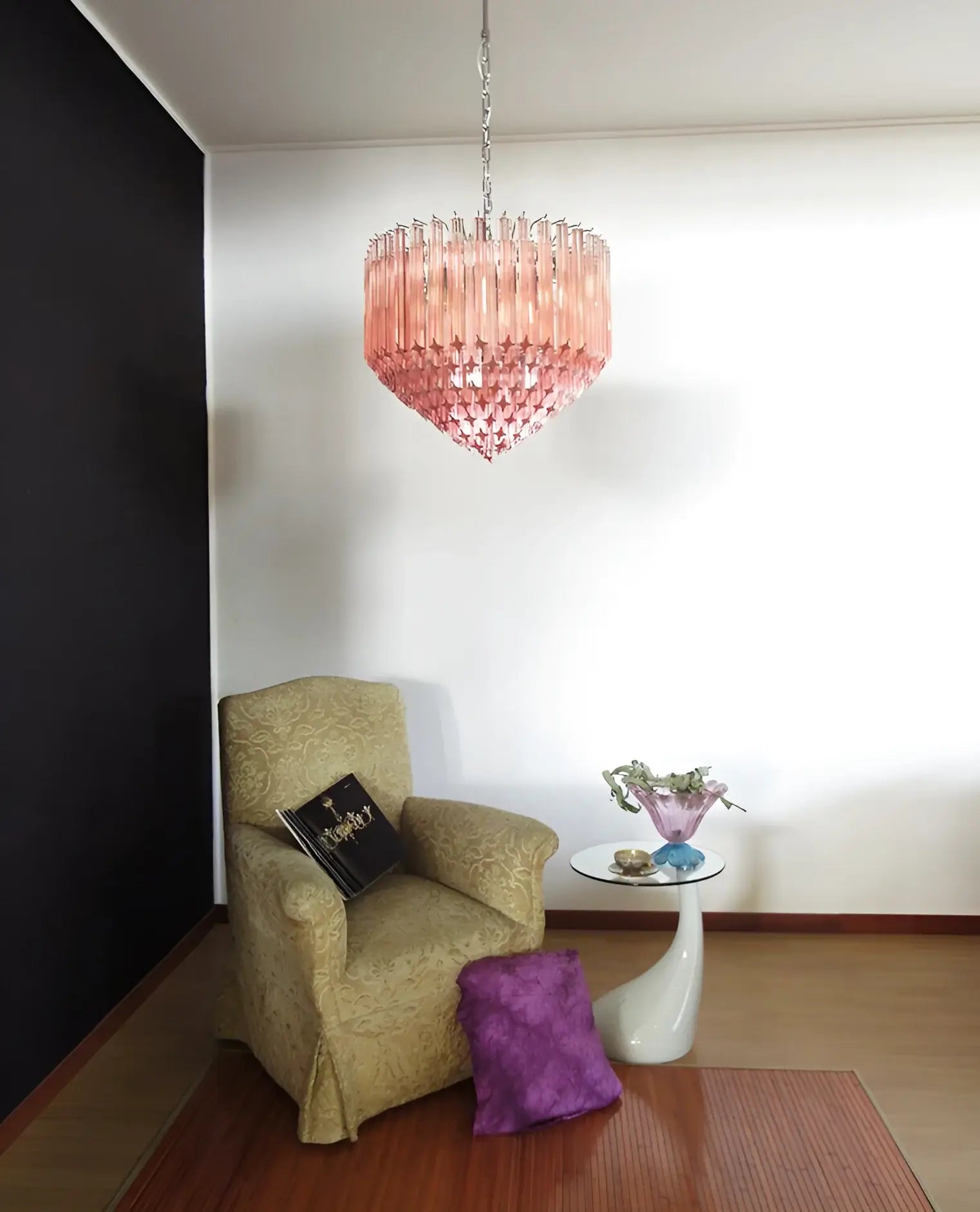 murano-glass-quadriedri-pink-prism-chandelier-luxury-pendant-light-fixture