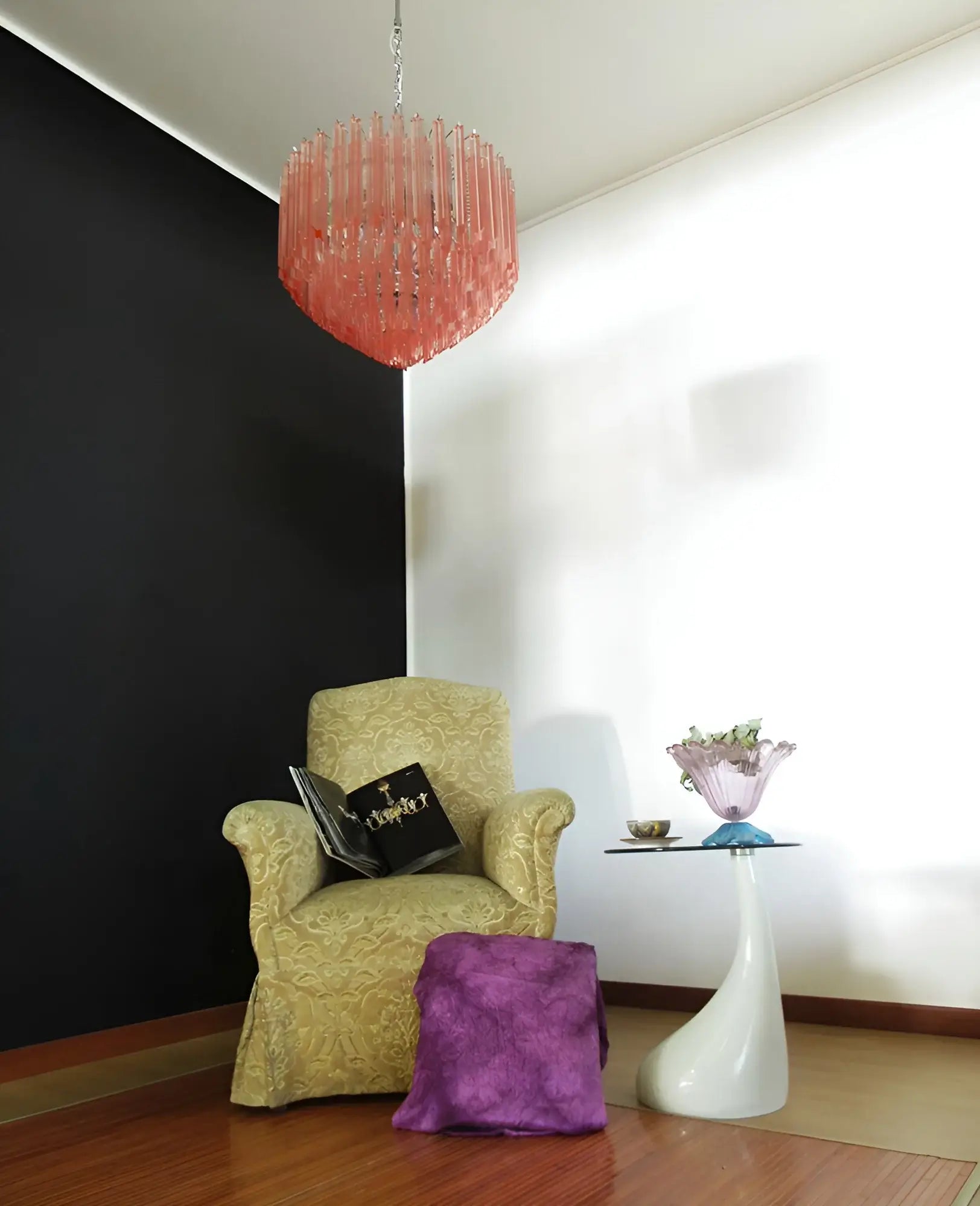 murano-glass-quadriedri-pink-prism-chandelier-luxury-pendant-light-fixture