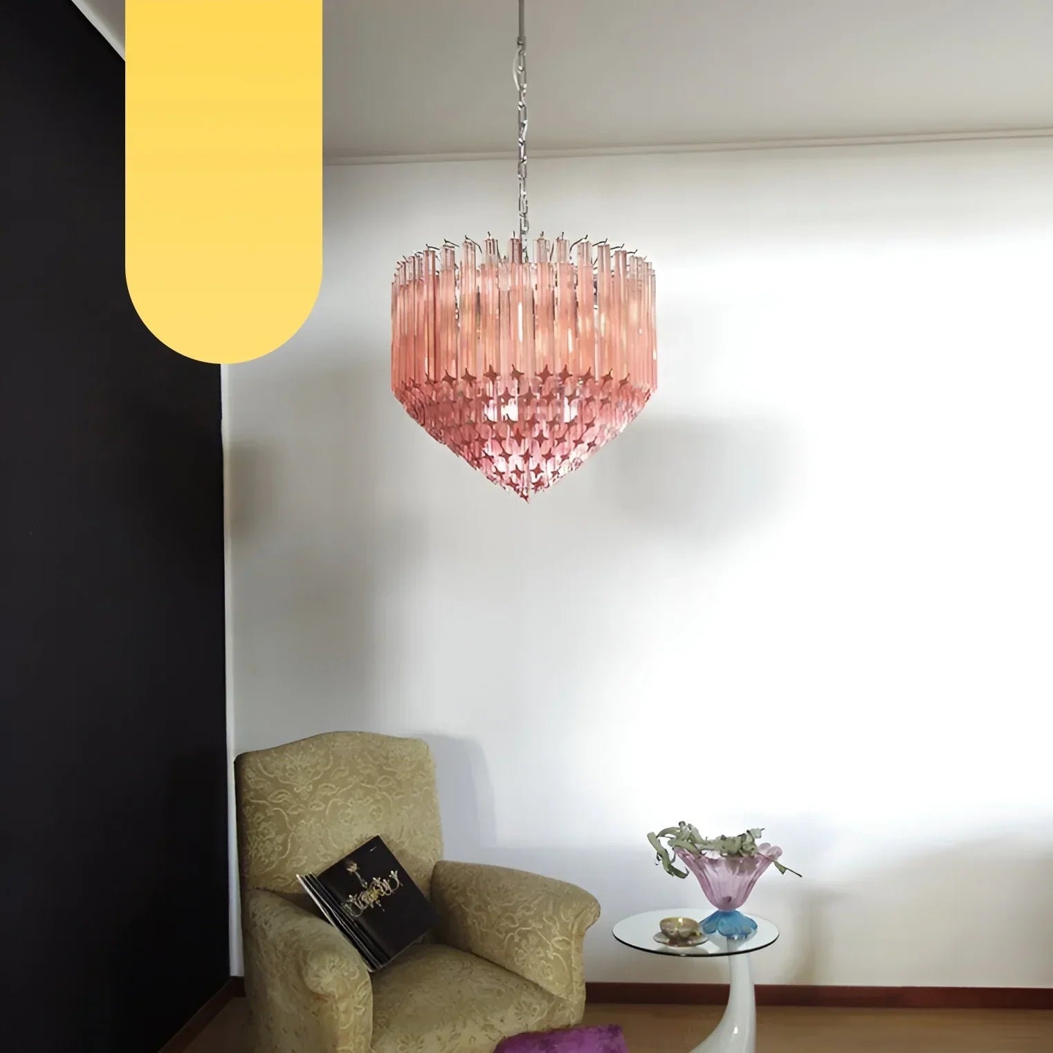 murano-glass-quadriedri-pink-prism-chandelier-luxury-pendant-light-fixture
