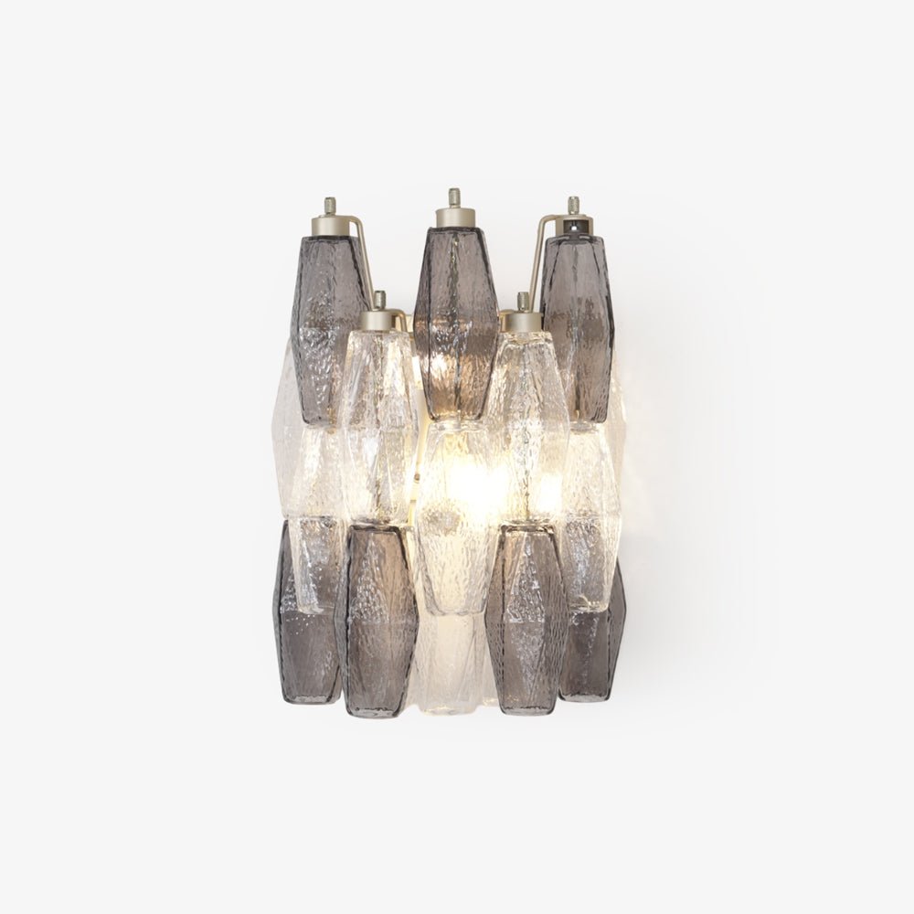 Murano Rhombus Glass Wall Sconce Luxury Handblown Tiered Glass Indoor Light