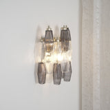 Murano Rhombus Glass Wall Sconce Luxury Handblown Tiered Glass Indoor Light