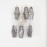Murano Rhombus Glass Wall Sconce Luxury Handblown Tiered Glass Indoor Light
