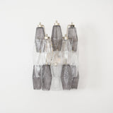 Murano Rhombus Glass Wall Sconce Luxury Handblown Tiered Glass Indoor Light
