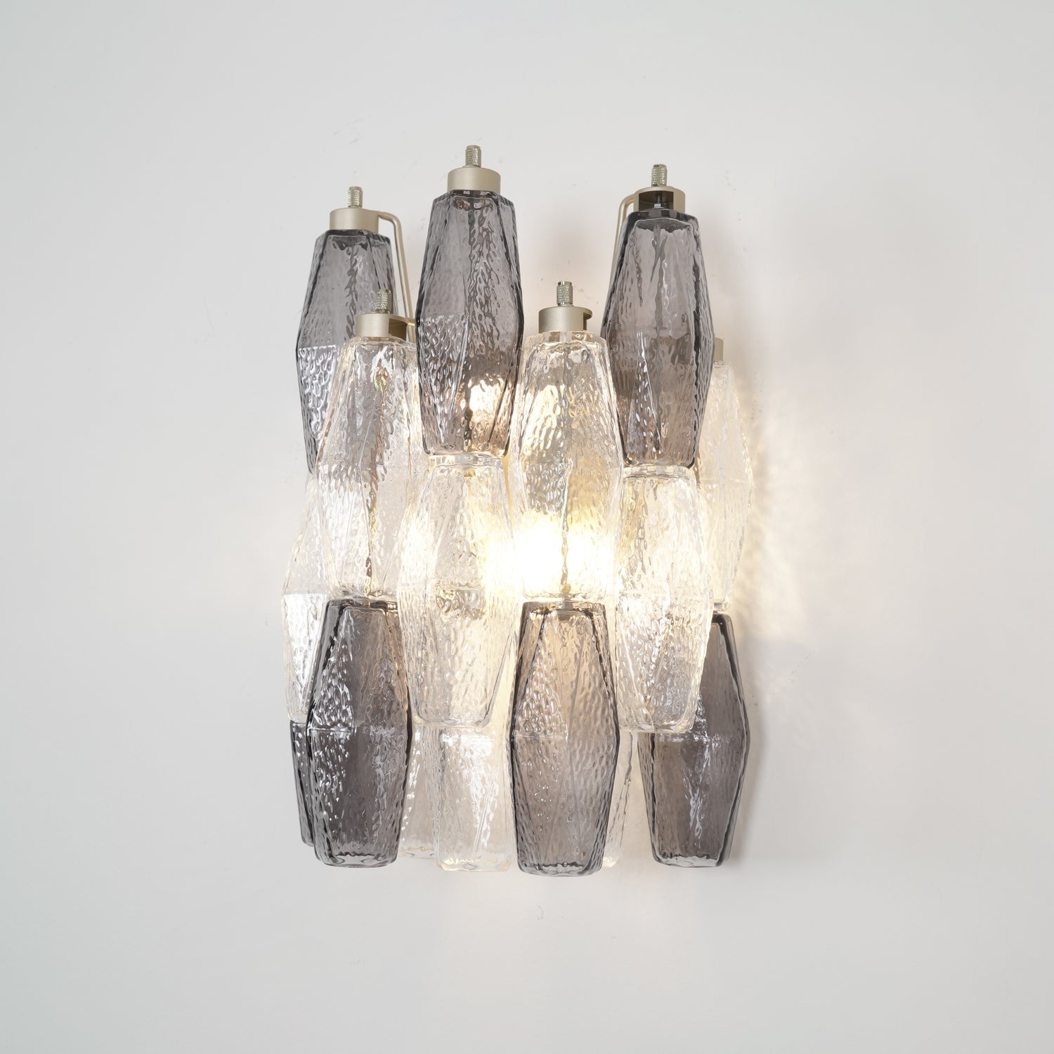 Murano Rhombus Glass Wall Sconce Luxury Handblown Tiered Glass Indoor Light