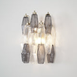 Murano Rhombus Glass Wall Sconce Luxury Handblown Tiered Glass Indoor Light