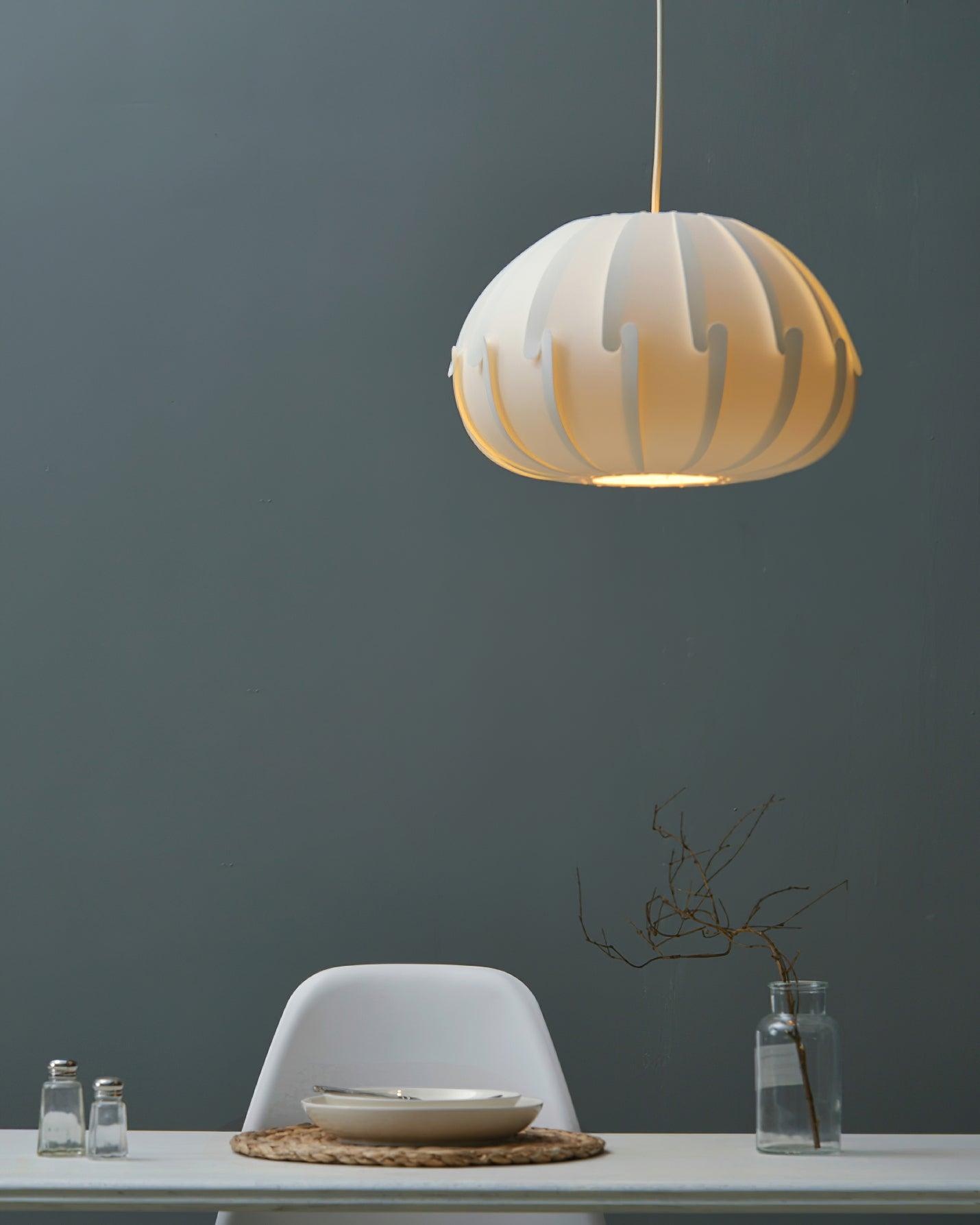 Murano Style Artistic White Drop Pendant Light for Modern Interior Lighting