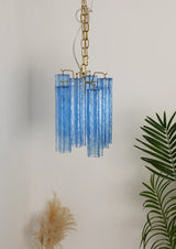 murano-style-blue-glass-tube-pendant-chandelier-with-polished-metal-accents