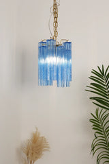 murano-style-blue-glass-tube-pendant-chandelier-with-polished-metal-accents