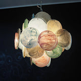 murano-style-multicolored-iridescent-alabaster-glass-disc-chandelier-with-metal-frame