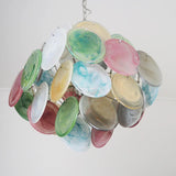 murano-style-multicolored-iridescent-alabaster-glass-disc-chandelier-with-metal-frame