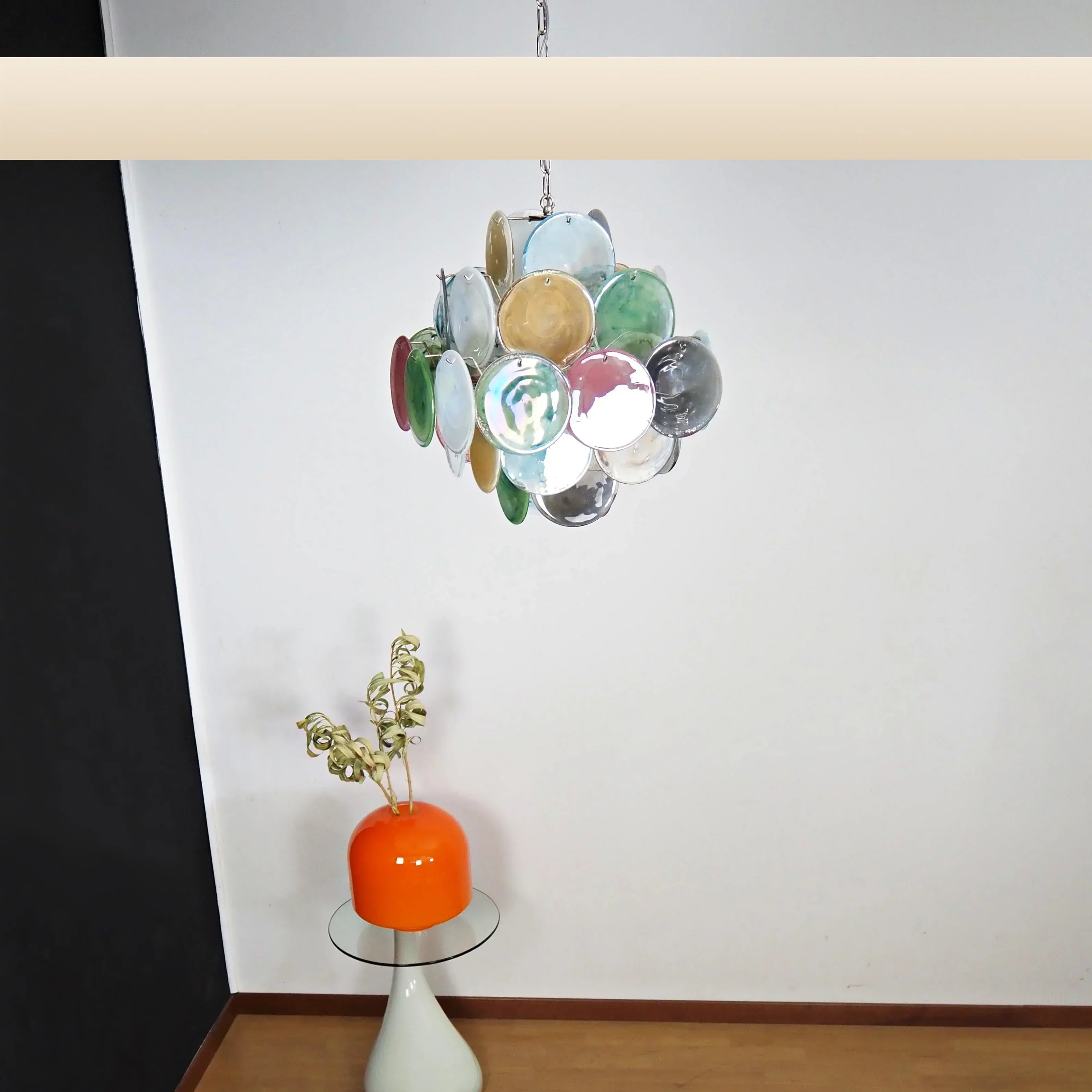 murano-style-multicolored-iridescent-alabaster-glass-disc-chandelier-with-metal-frame