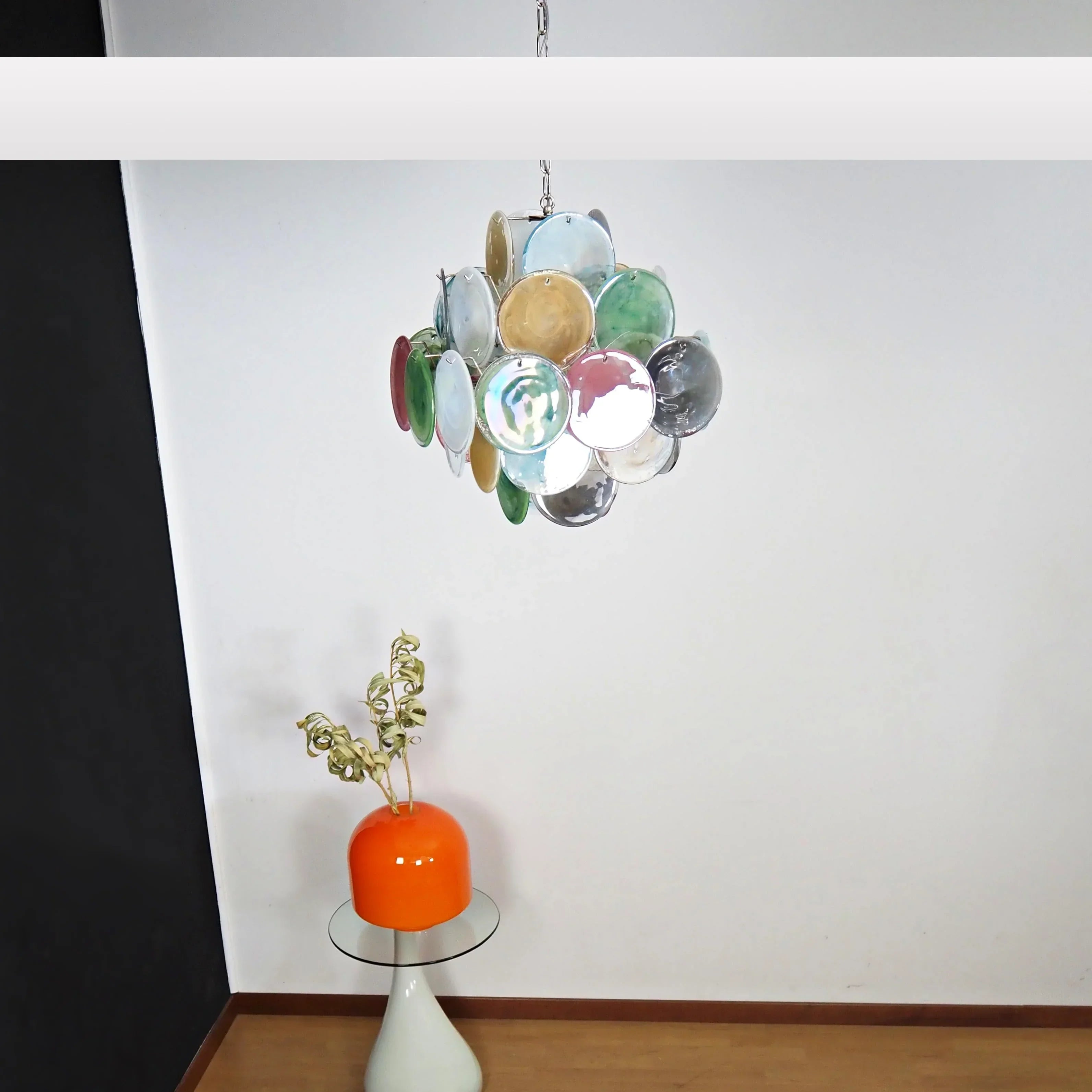 murano-style-multicolored-iridescent-alabaster-glass-disc-chandelier-with-metal-frame