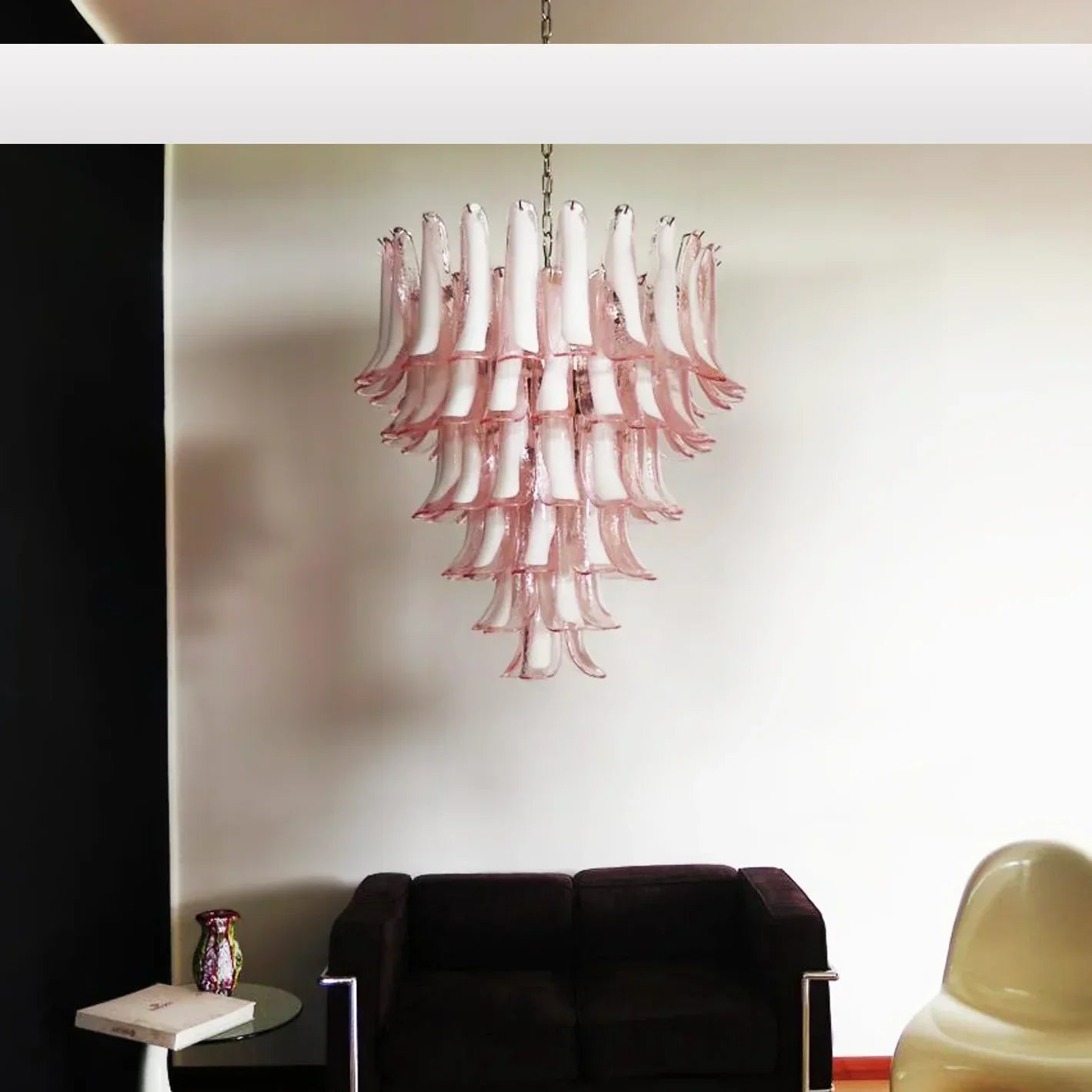 murano-style-pink-glass-petal-chandelier-luxury-living-room-pendant-lighting