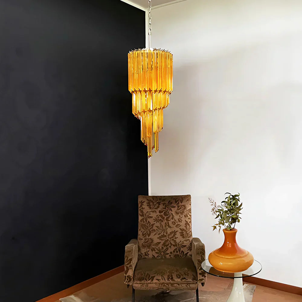 murano-style-spiral-amber-glass-prism-pendant-chandelier-for-entryway-and-living-room