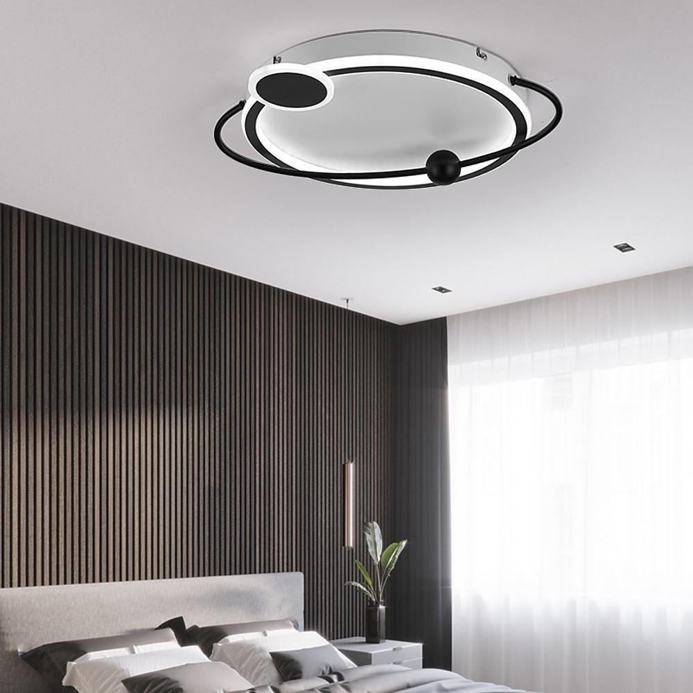 Modern Oval LED Ceiling Light Geometric Flush Mount Fixture for Bedroom and Living Room