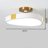 Modern Geometric LED Flush Mount Ceiling Light Abstract Metal Bedroom Lamp