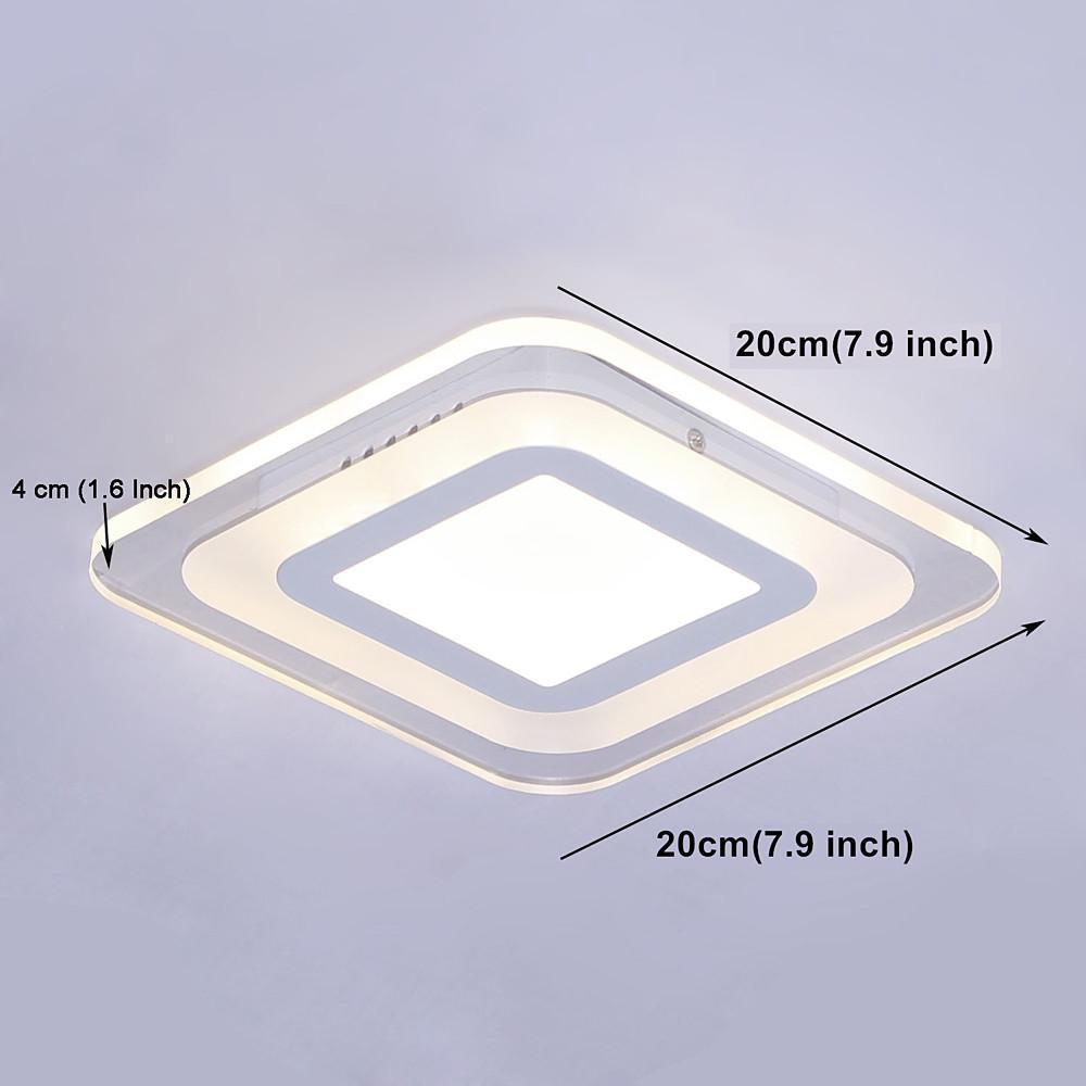 Low Profile 8 Inch Modern LED Ceiling Flush Mount Light Fixture for Interior Spaces