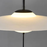 Nara Modern Glass Disk Pendant Light with Satin Finish LED Ceiling Hanging Lamp