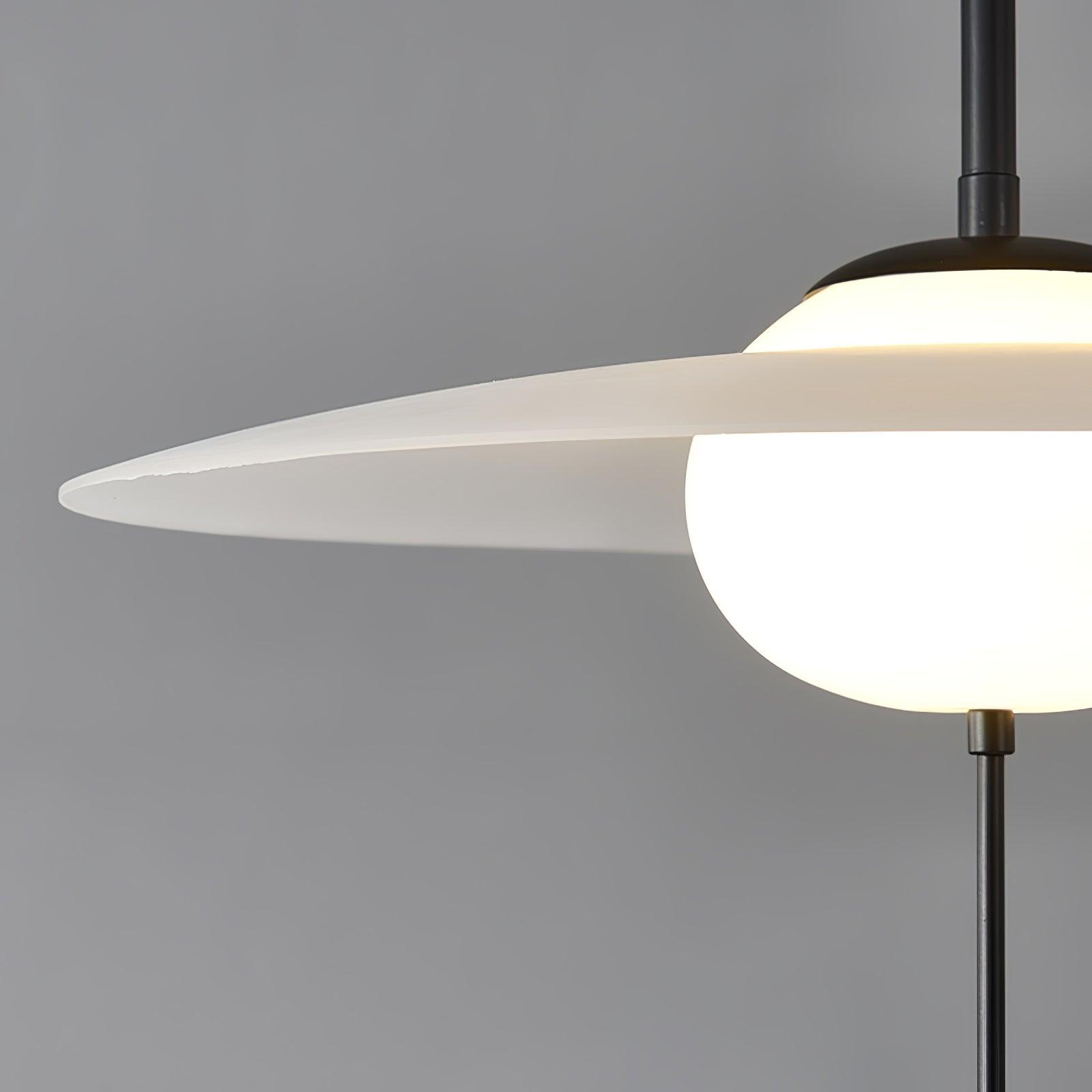 Nara Modern Glass Disk Pendant Light with Satin Finish LED Ceiling Hanging Lamp