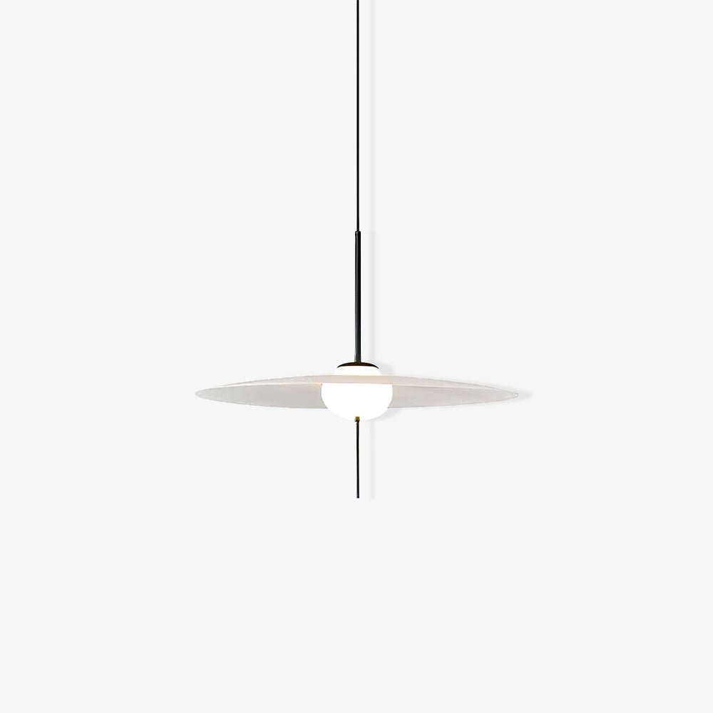 Nara Modern Glass Disk Pendant Light with Satin Finish LED Ceiling Hanging Lamp