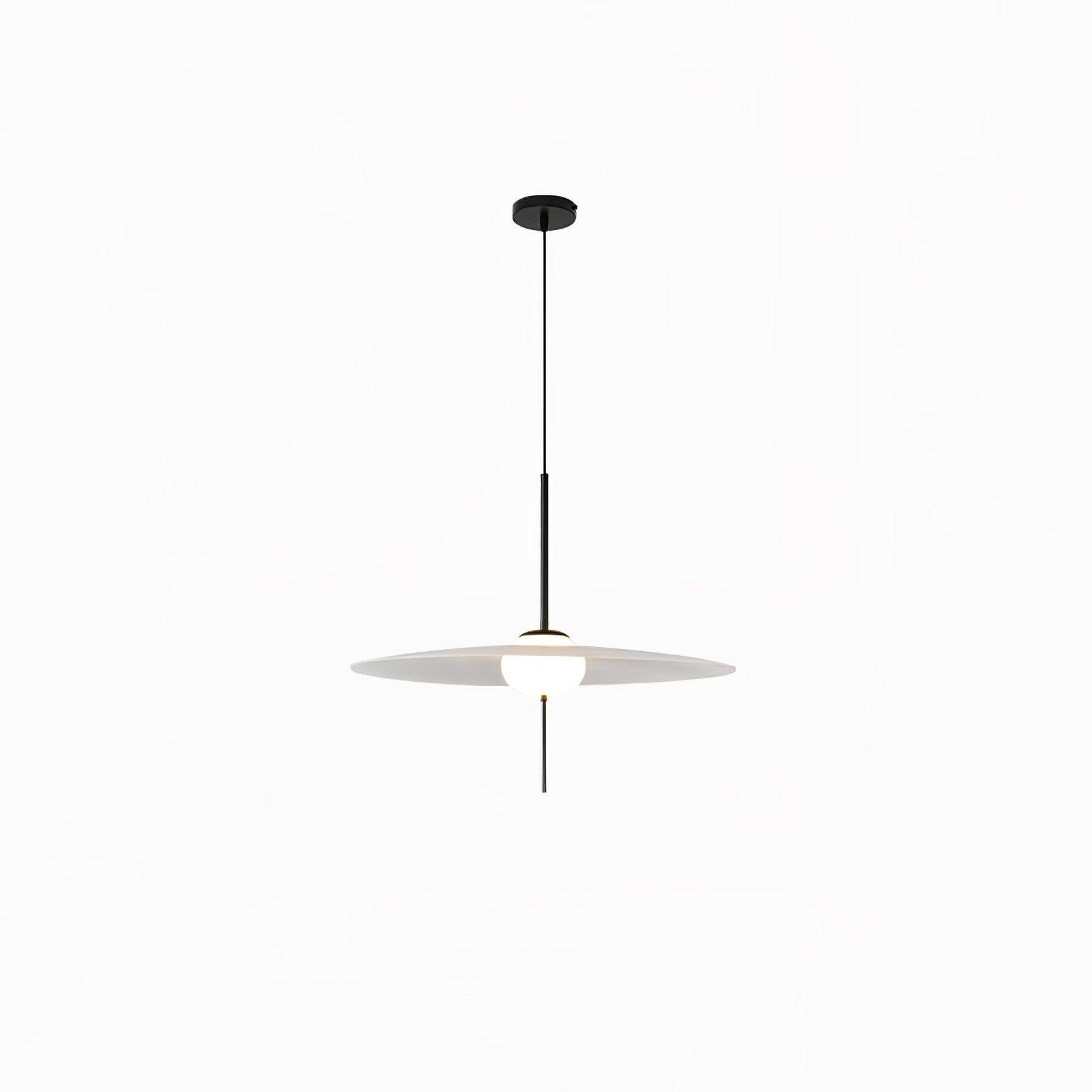 Nara Modern Glass Disk Pendant Light with Satin Finish LED Ceiling Hanging Lamp