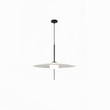 Nara Modern Glass Disk Pendant Light with Satin Finish LED Ceiling Hanging Lamp