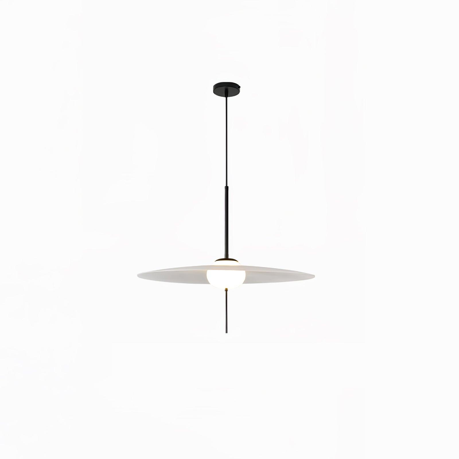 Nara Modern Glass Disk Pendant Light with Satin Finish LED Ceiling Hanging Lamp