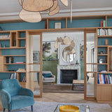 Natural Bamboo Screen Cannage Rattan Chandelier Retro Industrial Suspension Light