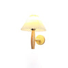 Natural Oak Wood Pleated Shade Wall Sconce Bracket Light for Modern Indoor Spaces