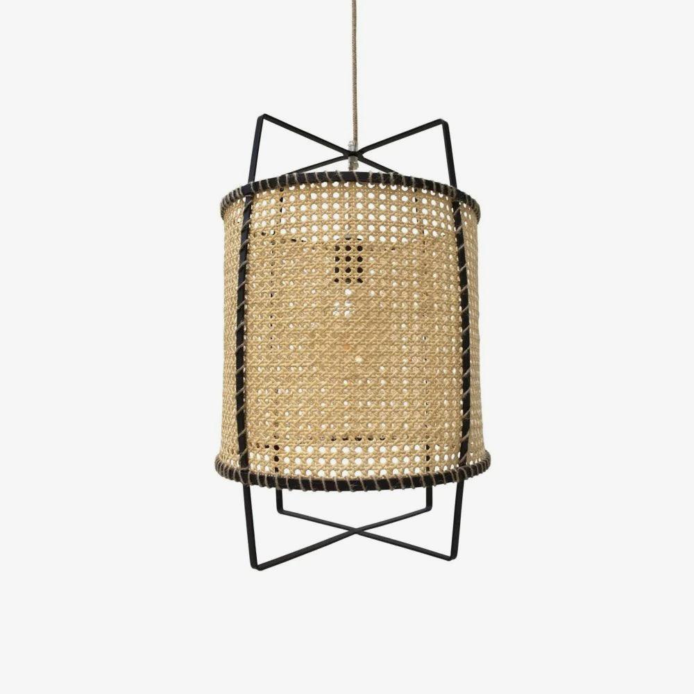 Natural Rattan Cane Webbing Pendant Light Handcrafted Bamboo Hanging Ceiling Lamp for Home Decor