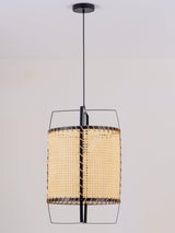 Natural Rattan Cane Webbing Pendant Light Handcrafted Bamboo Hanging Ceiling Lamp for Home Decor