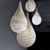 Natural White Marble Raindrop LED Pendant Light for Modern Luxury Interior Lighting Decor