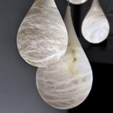 Natural White Marble Raindrop LED Pendant Light for Modern Luxury Interior Lighting Decor