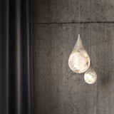 Natural White Marble Raindrop LED Pendant Light for Modern Luxury Interior Lighting Decor