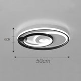 Geometric Three Ring LED Flush Mount Ceiling Light Modern Minimalist Lighting