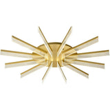 Modern Gold Petal Design LED Flush Mount Ceiling Lamp for Living Room Bedroom
