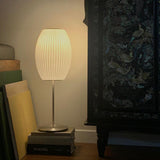 Mid Century Modern Nelson Inspired Accent Table Lamp with White Polymer Shade